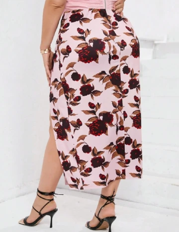 Fusta SHEIN CURVE, roz