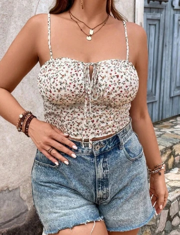 Top SHEIN CURVE, alb