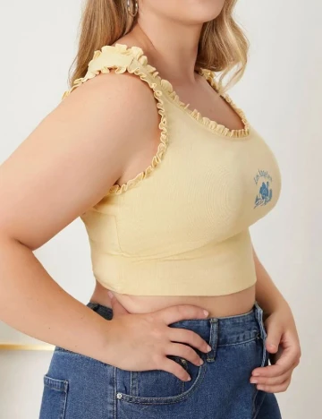 Top SHEIN CURVE, galben