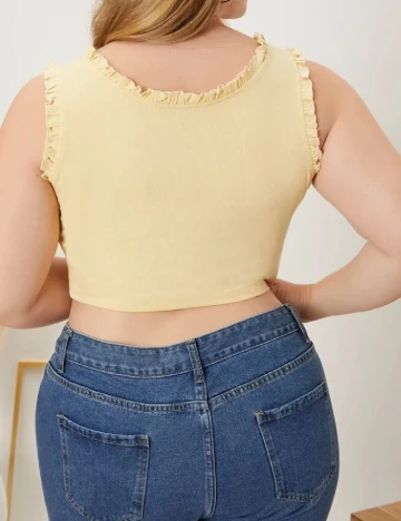 Top SHEIN CURVE, galben