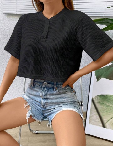 Top SHEIN, negru