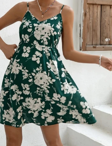 Rochie scurta SHEIN Maternity, verde