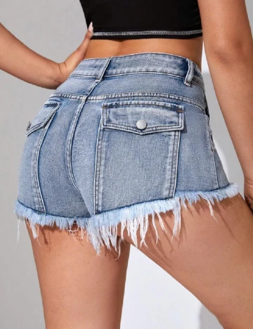 Pantaloni scurti SHEIN, albastru