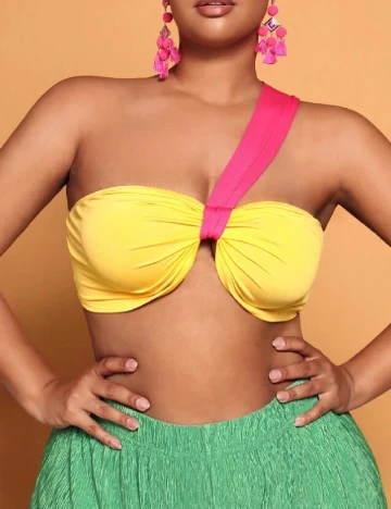 Top SHEIN CURVE, galben
