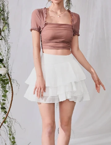 Top SHEIN, roz pudra Roz