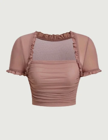 Top SHEIN, roz pudra Roz