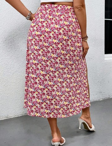 Fusta SHEIN CURVE, imprimeu floral