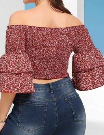 Top SHEIN CURVE, rosu