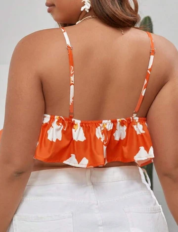 Top SHEIN CURVE, portocaliu