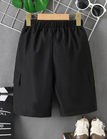 Pantaloni scurti Shein Kids, negru