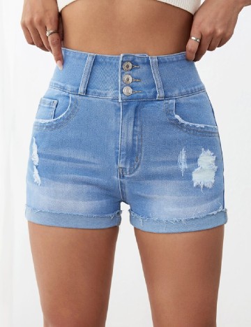 Pantaloni scurti SHEIN, albastru