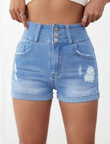 Pantaloni scurti SHEIN, albastru