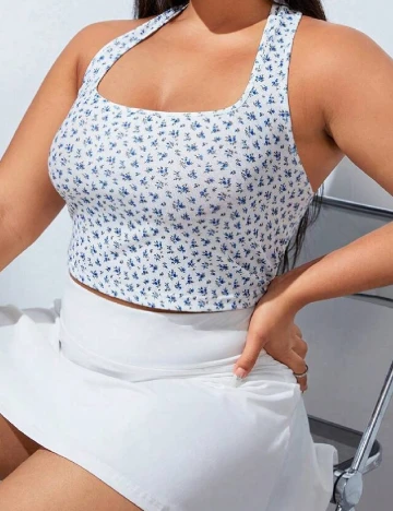 Top SHEIN CURVE, alb