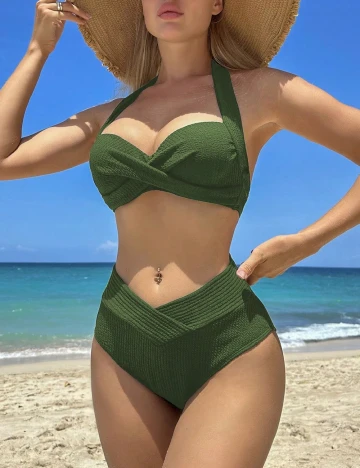 Costum de baie SHEIN, verde Verde