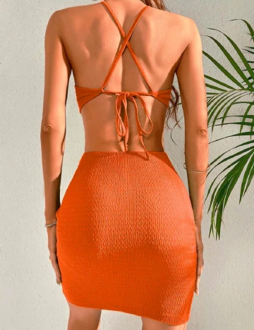 Rochie scurta SHEIN, portocaliu