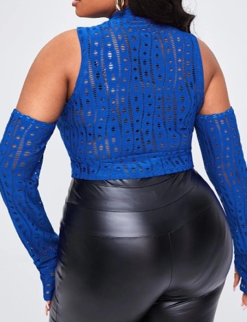 Bluza SHEIN CURVE, albastru