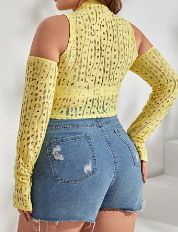 Top SHEIN CURVE, galben