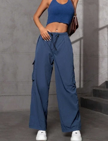 Pantaloni SHEIN, albastru