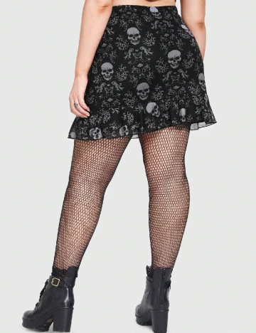 Fusta Romwe Plus Size, negru