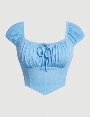 Top SHEIN CURVE, albastru