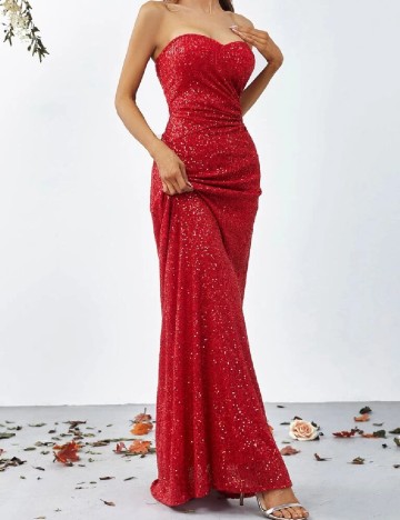 
						Rochie lunga Faeriesty, rosu