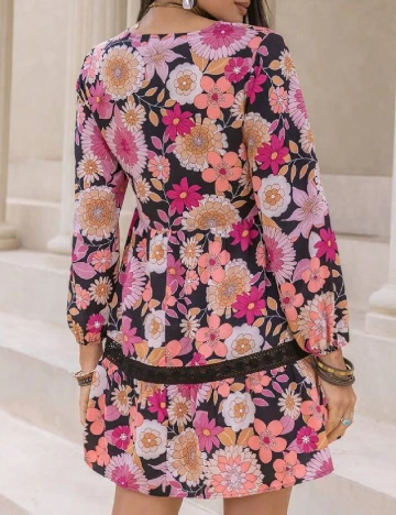 Rochie scurta Rusttydustty, floral print