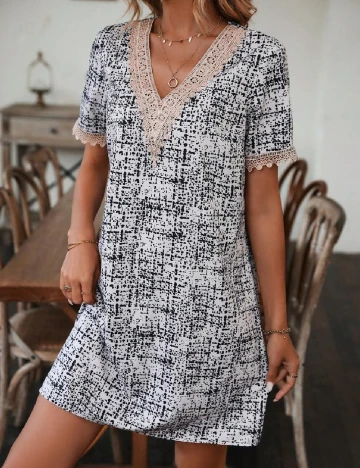 Rochie scurta SHEIN, alb Alb