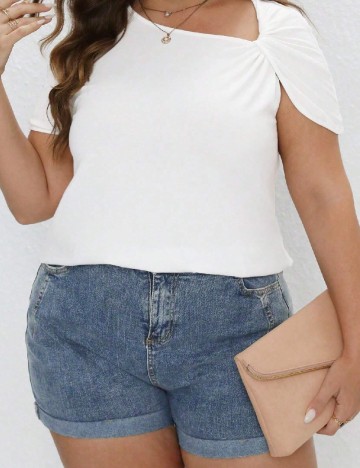 Bluza SHEIN CURVE, alb