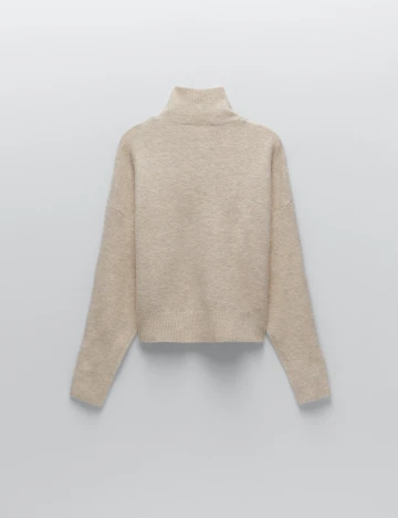 Pulover Zara, crem, S Crem