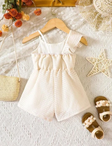 Salopeta Shein Kids, crem