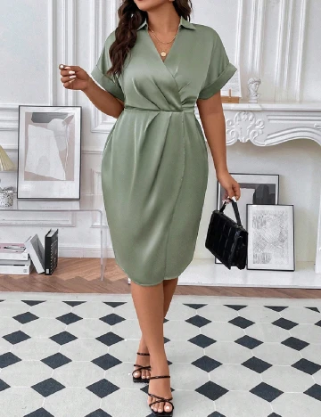 Rochie scurta SHEIN CURVE, verde