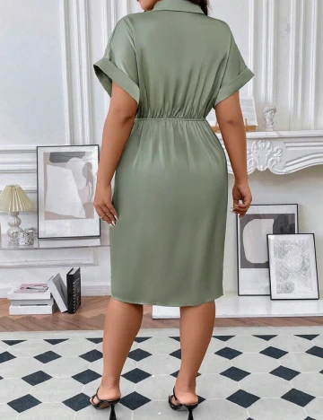 Rochie scurta SHEIN CURVE, verde
