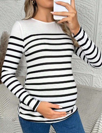 Bluza SHEIN Maternity, alb