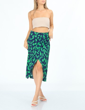 
						Fusta SHEIN, bleumarin/verde