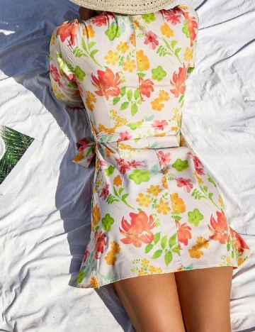 Rochie scurta SHEIN, crem