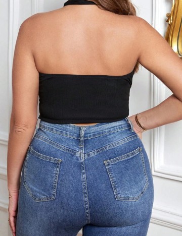 Top SHEIN CURVE, negru