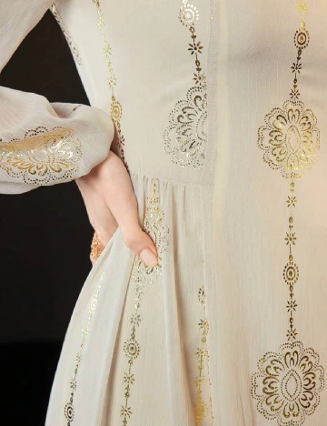 Rochie lunga SHEIN, crem