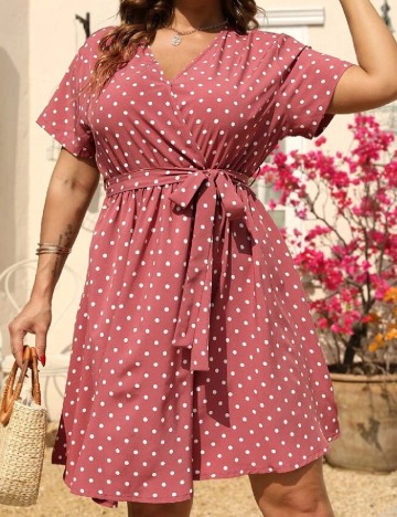 
						Rochie scurta SHEIN CURVE, roz pudra