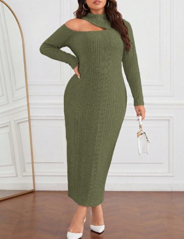 
						Rochie lunga SHEIN CURVE, verde