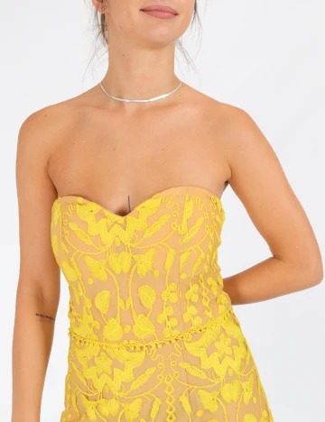 Rochie scurta Forever Unique, galben