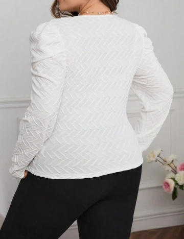 Bluza SHEIN CURVE, alb