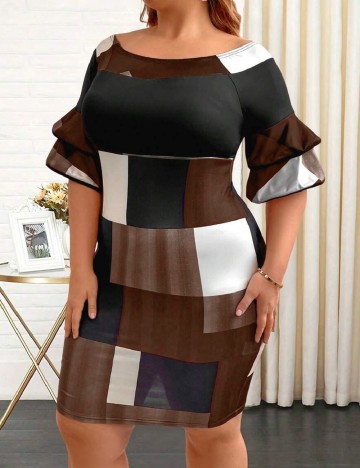 
						Rochie scurta SHEIN CURVE, mix culori