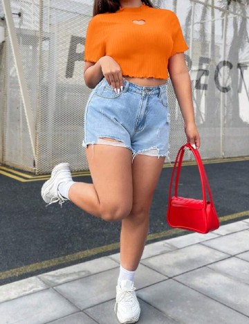 
						Top SHEIN CURVE, portocaliu