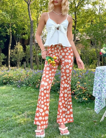 Pantaloni SHEIN, portocaliu