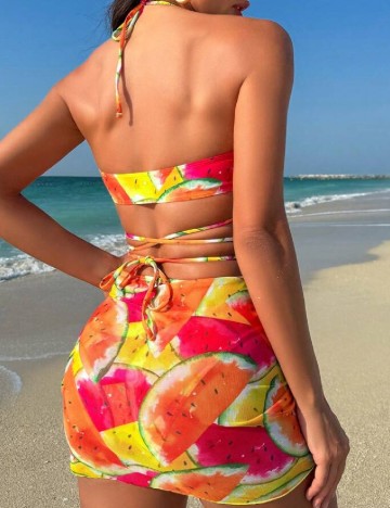 Costum de baie SHEIN, mix culori