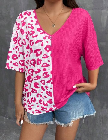 
						Tricou SHEIN CURVE, roz