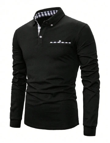 Bluza SHEIN Plus Size Men, negru