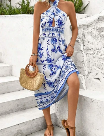Rochie lunga SHEIN, alb Alb