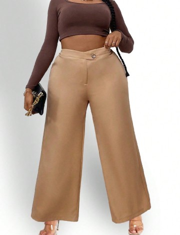 
						Pantaloni SHEIN CURVE, crem