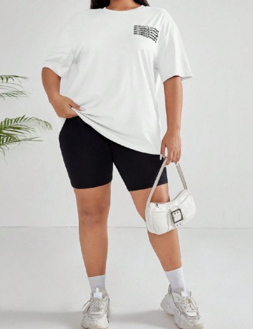 
						Tricou SHEIN CURVE, alb